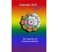 Terminplaner Mandala 2025 A5: Organiser 23 x 16cm mit Mandalas zum Entspannen, Lederoptik, Pride, LGBTQ, günstig