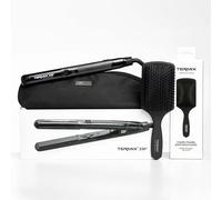 Termix Pack Piastra per Capelli Professionale 230º con Piastre in Ceramica e Tormalina + Spazzola Capelli Paddle Brush, Sistema di Regolazione Digitale della Temperatura