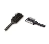 Termix Racchetta Spazzola per districare i capelli con fibra di nylon resistente & Spazzola termica piatta grande - Spazzola per capelli professionale piatta districante
