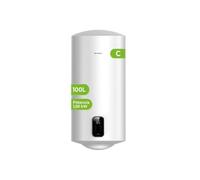 Aspes AT10001 - Scaldabagno elettrico da 100 litri, 1500 W, kit di montaggio incluso, resistenza in acciaio smaltato, termostato manuale, temperatura massima 70°, bianco, efficienza energetica classe