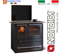 Termo Cucina a Legna Stufa con Forno NORDICA 13.5Kw Antracite Riscaldamento Casa [EEK: A]