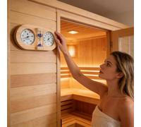 Termo-igrometro Dee Sauna - per Sauna Dee ad alta precisione, igrometro a misuratore di temperatura da parete, alta precisione per misurare la temperatura del bagno turco per la casa,