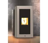 Termo Stufa pellet Anselmo Cola ROCK 17kW acciaio verniciato riscaldamento acqua