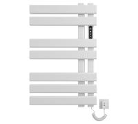 Termoarredo Bagno Elettrico, Scaldasalviette Elettrico Bagno Bianco 450x720mm, Termoarredo Intelligente a Temperatura Costante, termosifoni moderni, Display a LED, Risparmio Energetico-White Right
