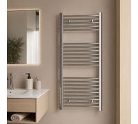 Termoarredo cromato bagno in acciaio calorifero termosifone scaldasalviette - : , Pezzi: 1, Misure: H1120xL600xI550 21 TUBI