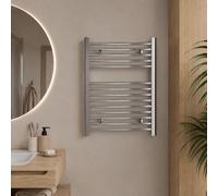 Termoarredo cromato bagno in acciaio calorifero termosifone scaldasalviette - : , Pezzi: 1, Misure: H680xL600xI550 14 TUBI