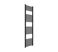 Termoarredo bagno scaldasalviette acciaio radiatore calorifero termosifone nero opaco - : , CONFEZIONE: 1 pz., Misure: H1800xL600xI550 33 TUBI