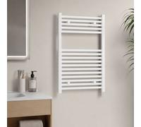 Termoarredo bianco per bagno in acciaio calorifero termosifone scaldasalviette - Pezzi: 1, Misure: H1500xL450xI400 30 TUBI