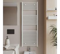 Termoarredo bianco per bagno in acciaio calorifero termosifone scaldasalviette - Pezzi: 1, Misure: H1500xL600xI550 30 TUBI