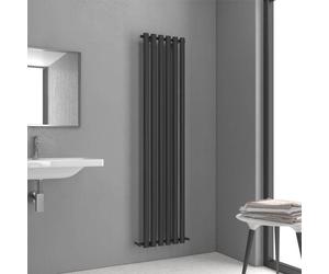 Termoarredo Radiatore Nero Opaco Tubi Verticali Design - 180x42