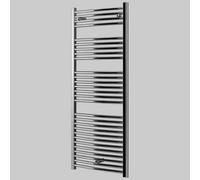 TERMOARREDO SCALDA SALVIETTE MOD. SAN REMO CROMATO CURVO H 1420 L 600 LA...