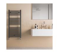 TERMOARREDO SCALDASALVIETTE 142X50 INT 45 NERO OPACO DRITTO SANREMO LAZZARINI