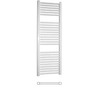 Termoarredo Scaldasalviette Bianco cm 80 x 45 326W Tubi in Acciaio Orizzontali Elena Radiatore d'Arredo Idraulico