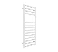 Termoarredo scaldasalviette Square con tubi quadri modello Square in acciaio per bagno - CONFEZIONE: 1 pz., Colore: Bianco Opaco, Dimensione: 470x500x1200 mm