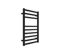 Termoarredo scaldasalviette Square con tubi quadri modello Square in acciaio per bagno - CONFEZIONE: 1 pz., Colore: Nero Opaco, Dimensione: 470x500x770 mm, Accessori: Con Valvole
