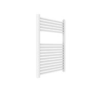 Termoarredo scaldasalviette tubolare tondo in acciaio verniciato e cromato - CONFEZIONE: 1 pz., Colore: Bianco Opaco, Dimensione: 450x500x770 mm