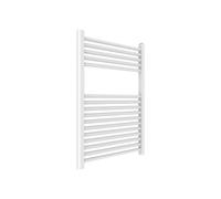 Termoarredo scaldasalviette tubolare tondo in acciaio verniciato e cromato - CONFEZIONE: 1 pz., Colore: Bianco Opaco, Dimensione: 550x600x770 mm
