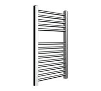 Termoarredo scaldasalviette tubolare tondo in acciaio verniciato e cromato - CONFEZIONE: 1 pz., Colore: Cromato, Dimensione: 400x450x680 mm