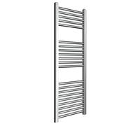 Termoarredo scaldasalviette tubolare tondo in acciaio verniciato e cromato - CONFEZIONE: 1 pz., Colore: Cromato, Dimensione: 450x500x1120 mm