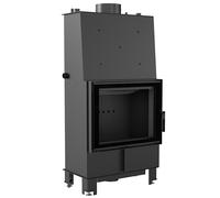 Termocamino a legna KRATKI LUCY 16 kW Ø 200 rivestimento in thermotec nero