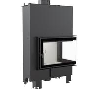 Termocamino a legna MBM destra 12 kW Ø 180 porta a chiusura