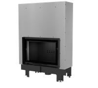 Termocamino a legna KRATKI MBO 15 kW Ø 200 porta sollevabile rivestimento in