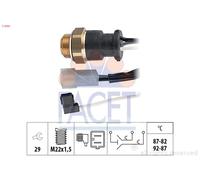 FACET 7.5602 termocontatto ventola radiatore 87-82 92-87 °C M22x1,5