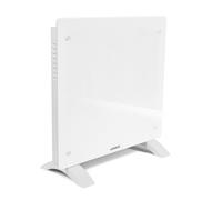 VONROC Termoconvettore Elettrico 1000W, Pannello in Vetro, Controllo Smart, Timer, Modalità Eco e Antigelo, IP24, per Riscaldamento Casa, Montaggio a Parete o Portatile Bianco