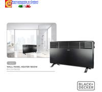 Termoconvettore Pavimento Stufa Elettrica BLACK+DECKER Termostato Digitale Nero [EEK: A]