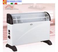 Termoconvettore Stufa Elettrica 3 Potenze 2000 W Termostato Regolabile Bianco [EEK: A]