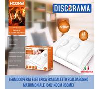 TERMOCOPERTA ELETTRICA SCALDALETTO SCALDASONNO MATRIMONIALE 160x140CM HOOMEI