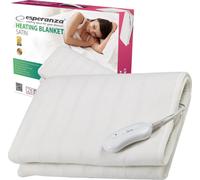 TermoCoperta Scaldaletto Elettrico Esperanza 150x80cm 3 Temperature 60W Bianco