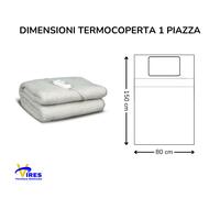 Zephir termocoperta singola elettrica 150x80 lana sintetica