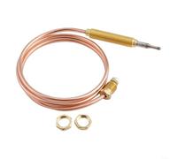 Termocoppia filettata M8 di ricambio per bruciatore a gas con rilevamento della fiamma in camini residenziali, stufe, forni e barbecue all'aperto (60 cm)