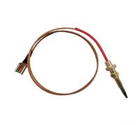 Termocoppia per camino a gas, 650 mm, sensore di temperatura di sicurezza con testa M6 con ago magnetico per sistemi di riscaldamento delle stufe, dispositivo di protezione contro la fiamma