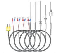 Termocoppia tipo J WRNK-191 sensore di temperatura temperatura della sonda 600 ℃ 1 pezzo (campione diam 1,5 x 50 mm)