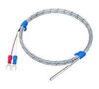 Termocoppia Tipo K con sonda Campo 0-600°C Cavo schermato in metallo Sensore di temperatura industriale Installazione semplice Elevata precisione(0.5m)