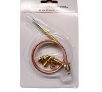 Termocoppia universale, 30 mV, lunghezza 60 cm, con tubo in rame e raccordi in ottone