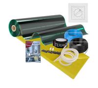 TERMOFOL ECO Set di pellicole riscaldanti a infrarossi 230 V, set completo (80/140/220 W/m²) per riscaldamento a pavimento, parete e soffitto con termostato TF-H3 (140 W/m2, 16 m²)