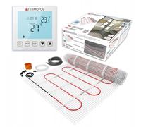 Termofol Kit Riscaldamento a Pavimento con Termostato - Riscaldamento Elettrico a Pavimento - Superficie - 2,5 m² - Potenza 150W/m², per Bagno, Soggiorno e Cucina - Termostato - H1