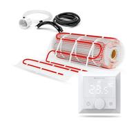 Termofol Kit Riscaldamento a Pavimento con Termostato - Riscaldamento Elettrico a Pavimento - Superficie - 2,5 m² - Potenza 150W/m², per Bagno, Soggiorno e Cucina - Termostato - H5