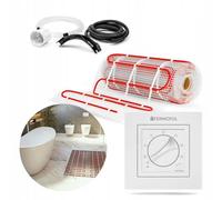 Termofol Kit Riscaldamento a Pavimento con Termostato - Riscaldamento Elettrico a Pavimento - Superficie - 0,5 m² - Potenza 150W/m², per Bagno, Soggiorno e Cucina - Termostato - H3