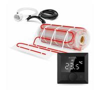 Termofol Kit Riscaldamento a Pavimento con Termostato - Riscaldamento Elettrico a Pavimento - Superficie - 0,5 m² - Potenza 150W/m², per Bagno, Soggiorno e Cucina - Termostato - H5