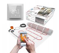 Termofol Kit Riscaldamento a Pavimento con Termostato - Riscaldamento Elettrico a Pavimento - Superficie - 2,5 m² - Potenza 150W/m², per Bagno, Soggiorno e Cucina - Termostato - H6WIFI