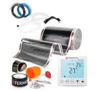 Termofol Riscaldamento Elettrico a Pavimento Set - Kit Riscaldamento con Termostato H1 Riscaldamento ausiliario Potenza 220W/m² - Superficie 1 m² Riscaldamento Elettrico a Pavimento