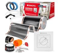 Termofol Riscaldamento Elettrico a Pavimento Set - Kit Riscaldamento con Termostato H3 Riscaldamento ausiliario Potenza 220W/m² - Superficie 3 m² Riscaldamento Elettrico a Pavimento