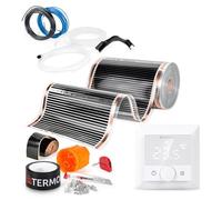 Termofol Riscaldamento Elettrico a Pavimento Set - Kit Riscaldamento con Termostato H5 Riscaldamento ausiliario Potenza 80W/m² - Superficie 1,5 m² Riscaldamento Elettrico a Pavimento