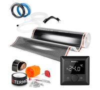 Termofol Riscaldamento Elettrico a Pavimento Set - Kit Riscaldamento con Termostato H5 Riscaldamento ausiliario Potenza 140W/m² - 24 m² - Riscaldamento Elettrico a Pavimento