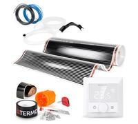 Termofol Riscaldamento Elettrico a Pavimento Set - Kit Riscaldamento con Termostato H5 Riscaldamento ausiliario Potenza 220W/m² - Superficie 2,5 m² Riscaldamento Elettrico a Pavimento