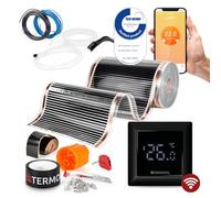 Termofol Riscaldamento Elettrico a Pavimento Set - Kit Riscaldamento con Termostato H6 Wifi Riscaldamento ausiliario Potenza 220W/m² - Superficie 4 m² Riscaldamento Elettrico a Pavimento